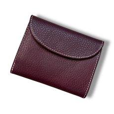 画像2: 12カラー/ミドルウォレット/イタリアンレザー/3つ折り財布（送料無料） (2)