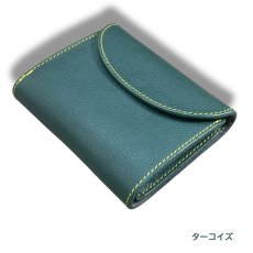 画像8: 12カラー/ミドルウォレット/イタリアンレザー/3つ折り財布（送料無料） (8)