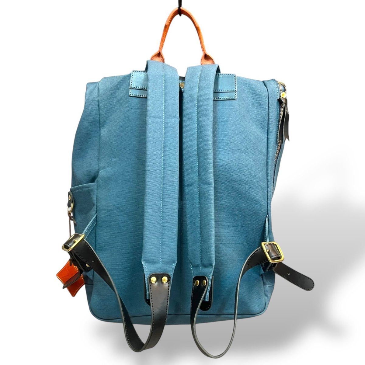 画像13: 4カラー/カラーカスタマイズ/レザーパーツキャンバスリュック /（送料無料）  (13)