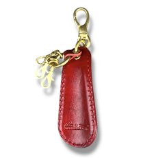 画像10: 10カラーベルギー産ルガトショルダー/シューホーン(靴ベラ）付きレザーキーリング (10)