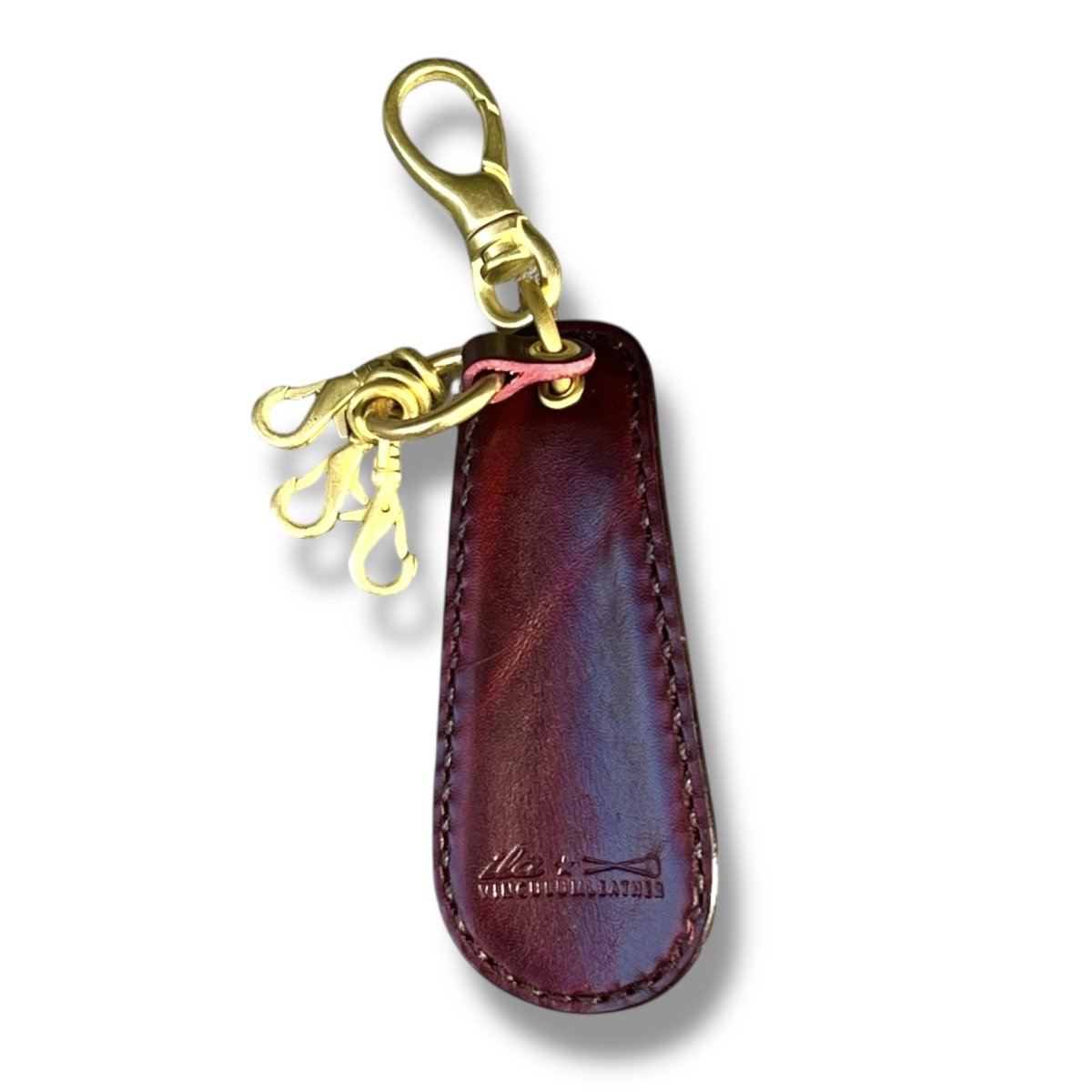画像8: 10カラーベルギー産ルガトショルダー/シューホーン(靴ベラ）付きレザーキーリング (8)