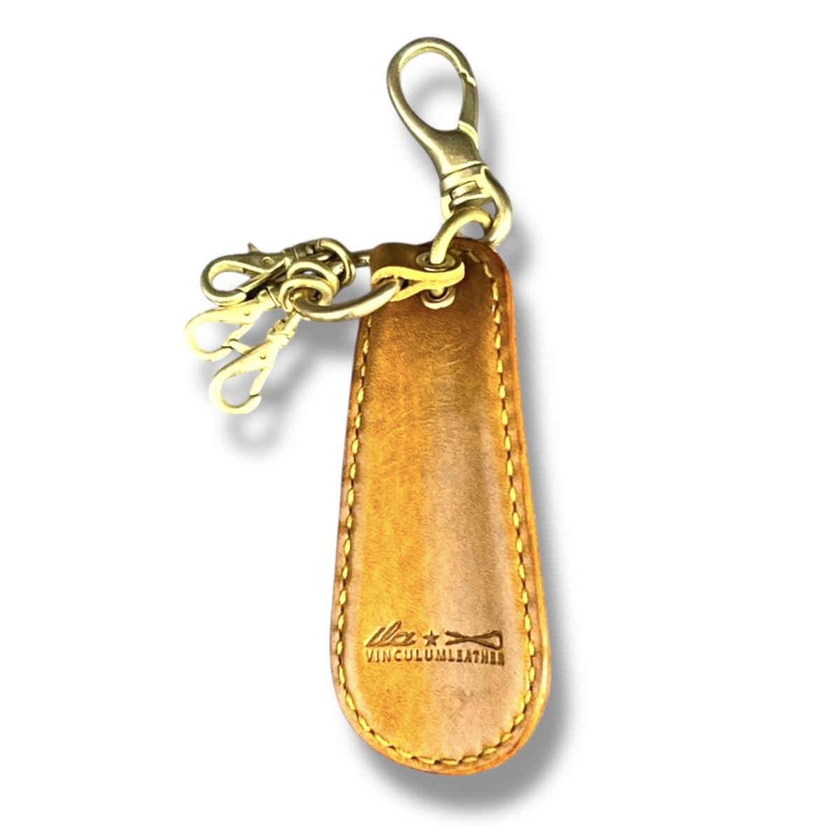 画像6: 10カラーベルギー産ルガトショルダー/シューホーン(靴ベラ）付きレザーキーリング (6)
