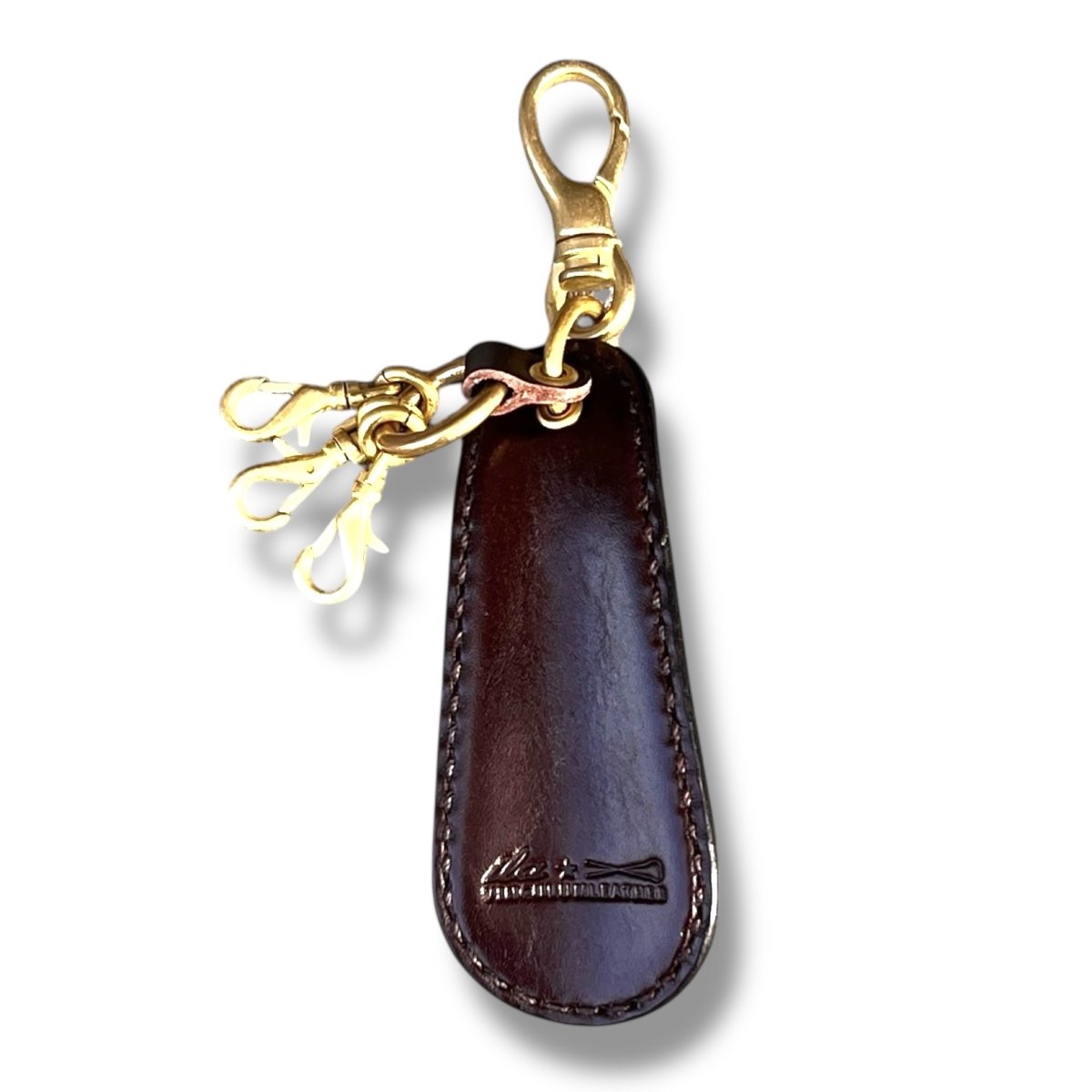 画像5: 10カラーベルギー産ルガトショルダー/シューホーン(靴ベラ）付きレザーキーリング (5)