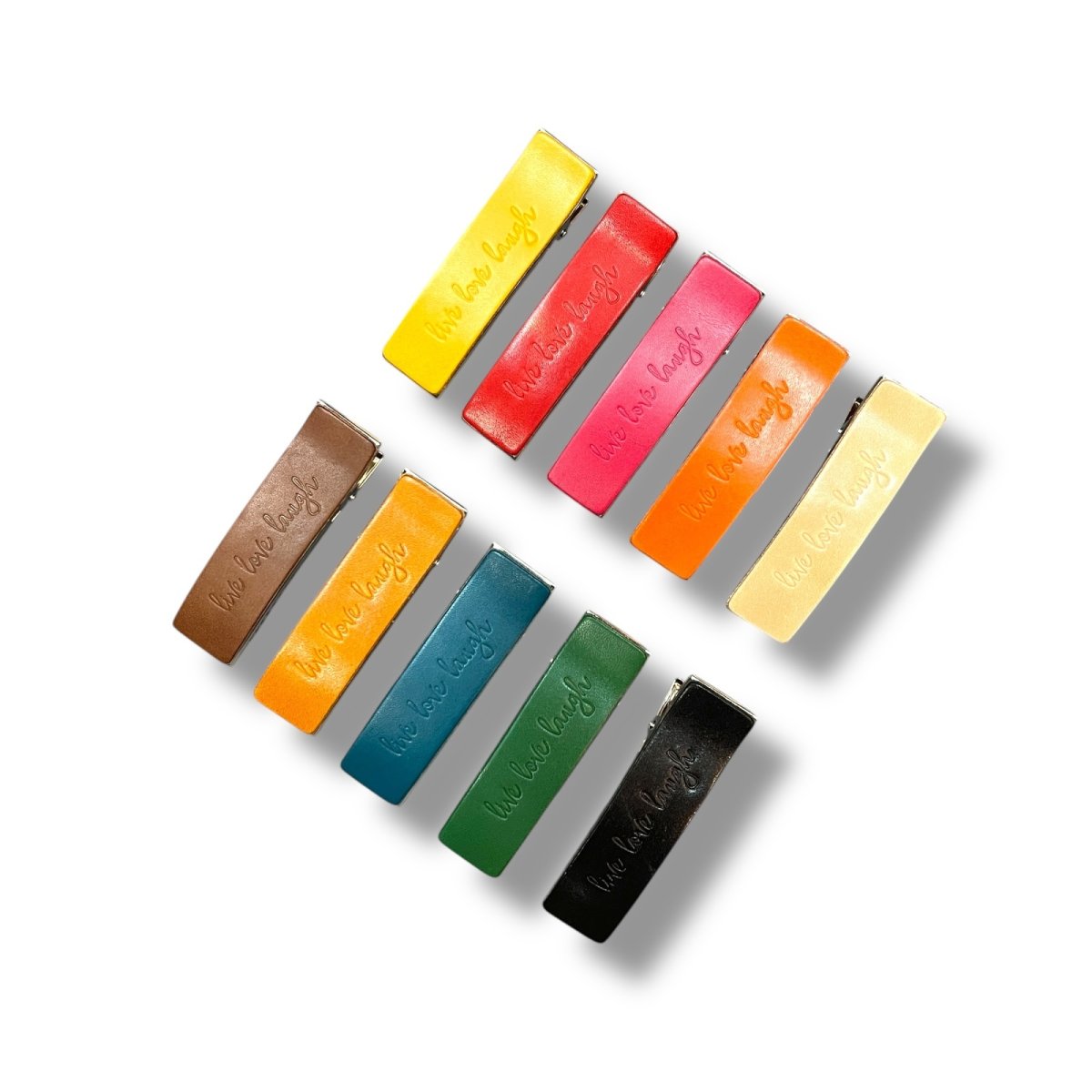 画像3: 10カラー国産ヌメ革/革のヘアクリップ (3)