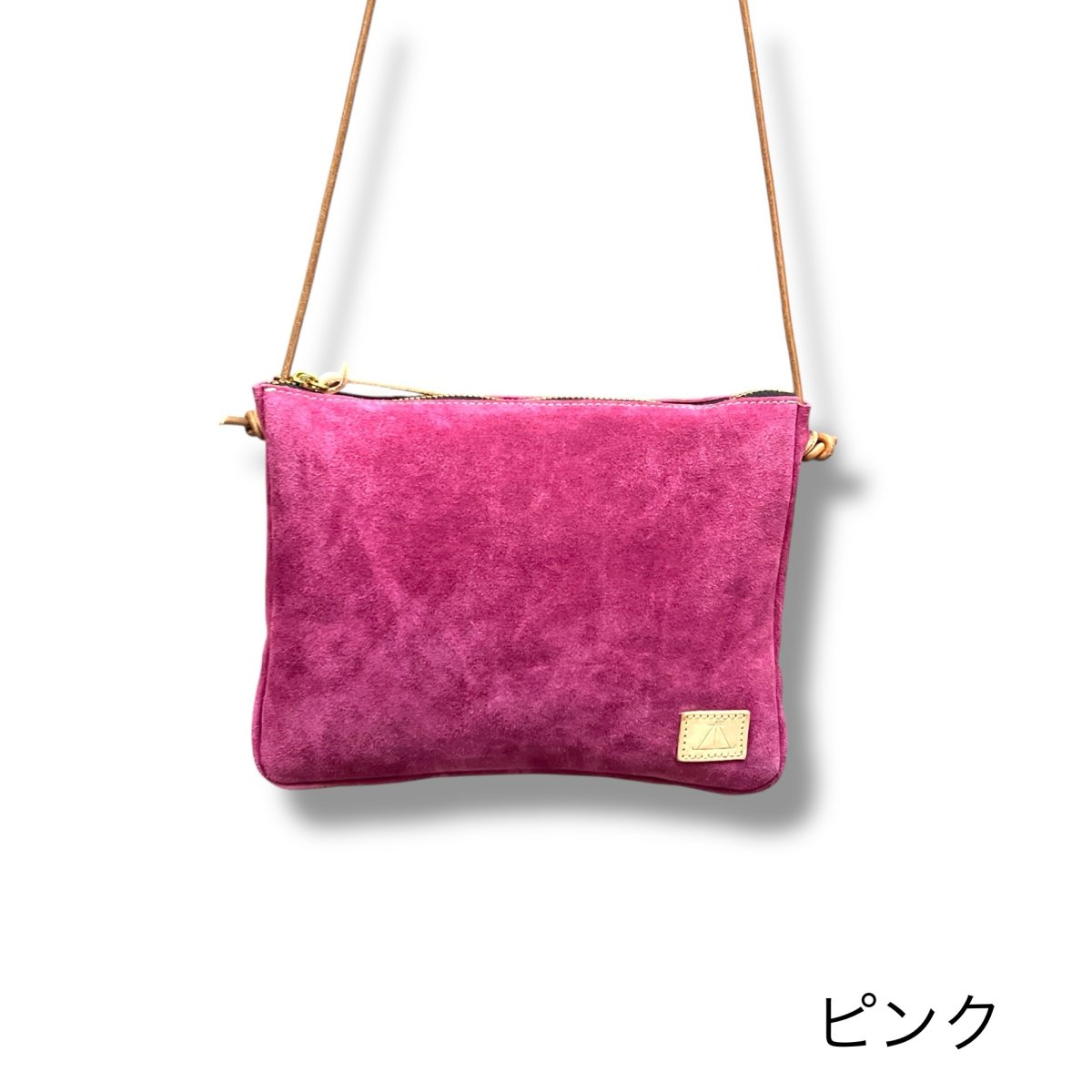 画像13: 8カラー国産ベロア革/テールポシェットMサイズ (13)