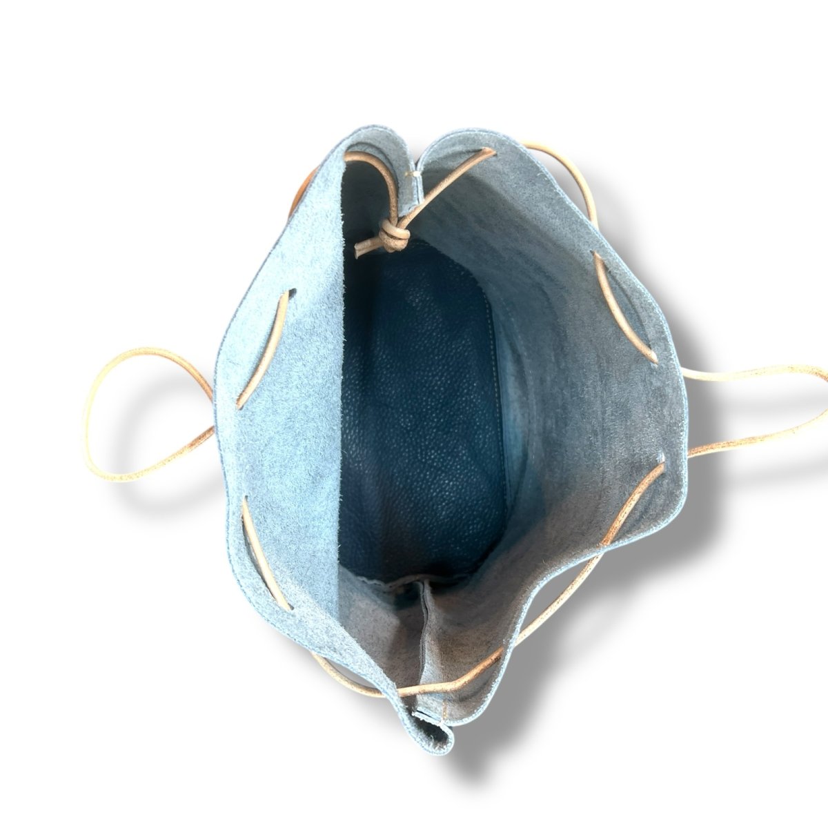 画像7: ４カラー/ヴィンテージカラーレザー巾着バッグ/革巾着バッグ (7)