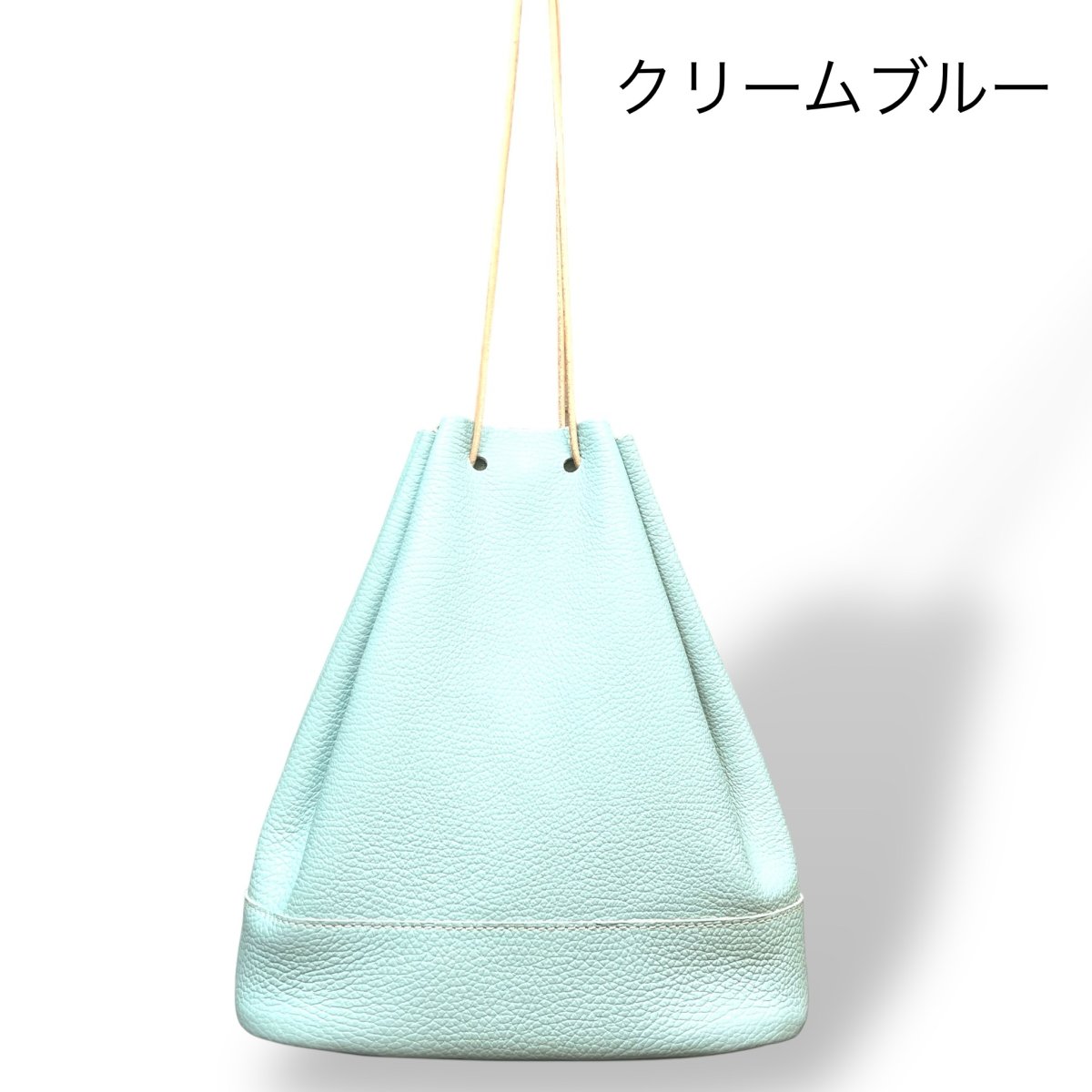 画像4: ４カラー/ヴィンテージカラーレザー巾着バッグ/革巾着バッグ (4)