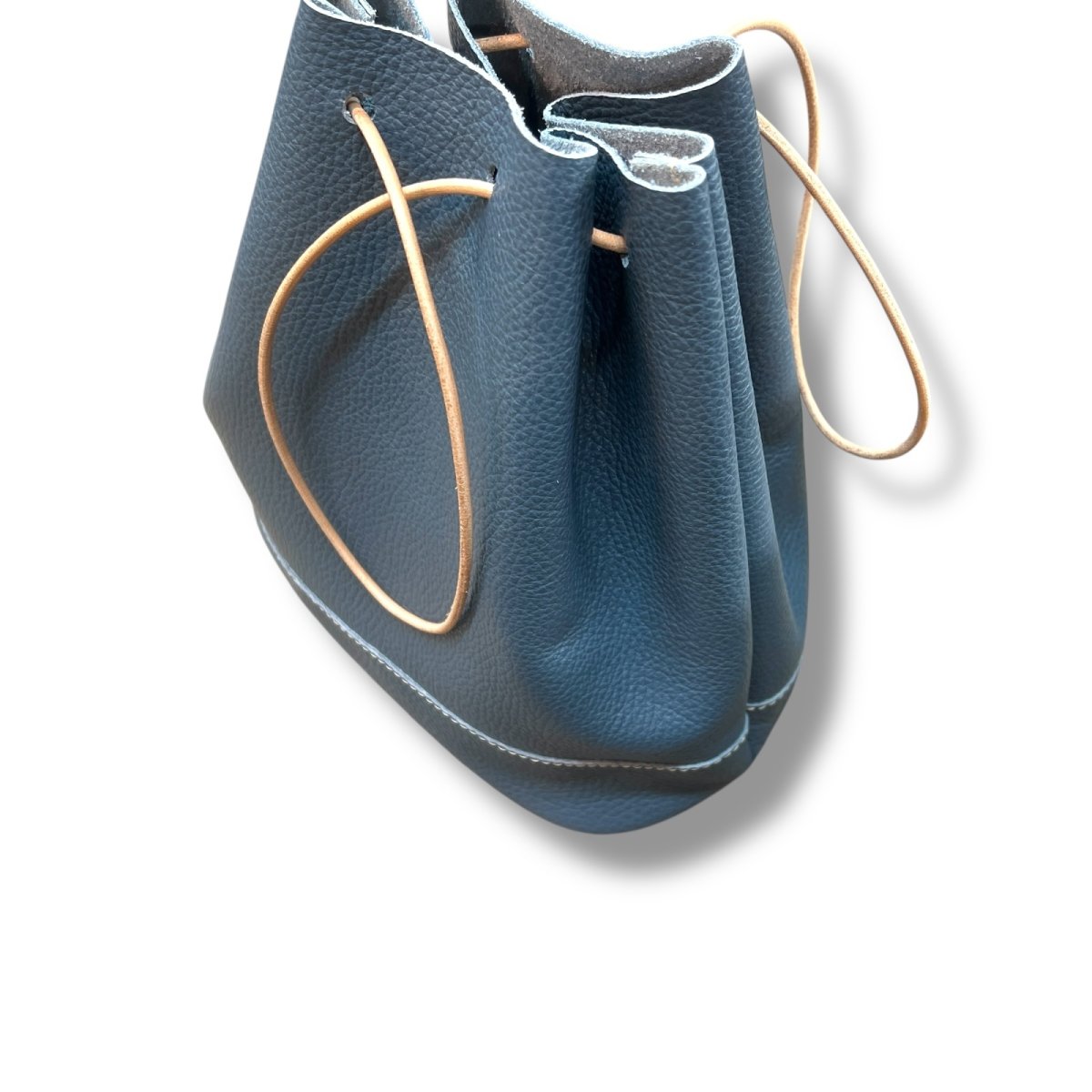 画像12: ４カラー/ヴィンテージカラーレザー巾着バッグ/革巾着バッグ (12)