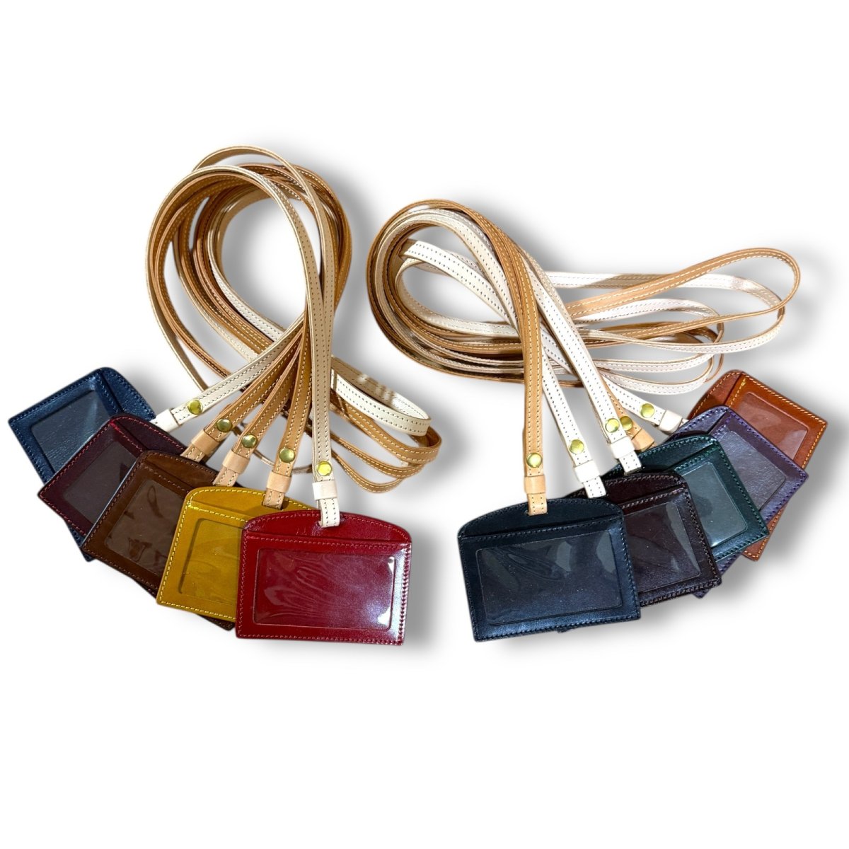 画像3: 10カラーベルギー産ルガトショルダー/レザーIDカードホルダーSE (3)