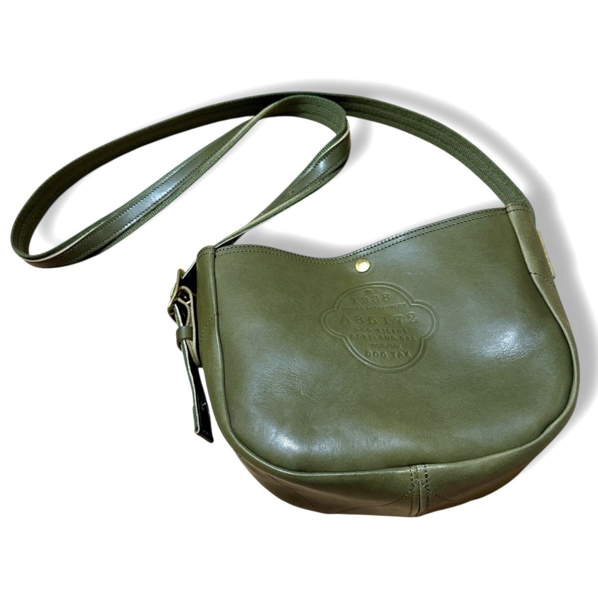 画像10: Dog License Classic Military Heritage Mini Crossbody Bag ミリタリーヘリテージショルダーバッグ 栃木レザー (10)