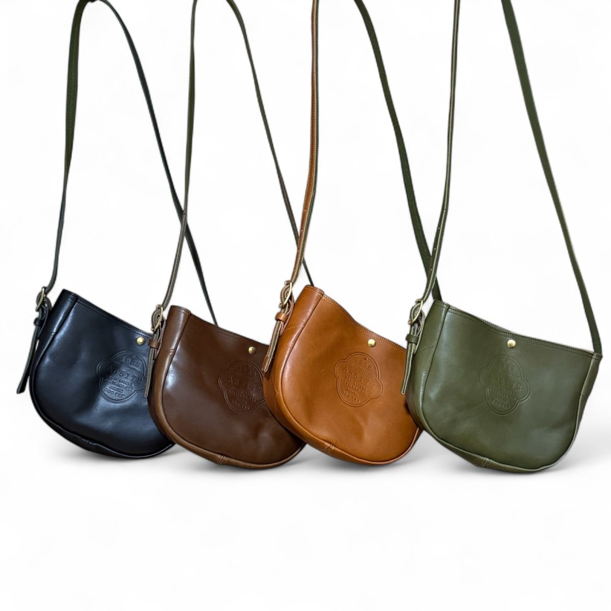 画像2: Dog License Classic Military Heritage Mini Crossbody Bag ミリタリーヘリテージショルダーバッグ 栃木レザー (2)