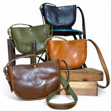 画像1: Dog License Classic　Military Heritage Mini Crossbody Bag　ミリタリーヘリテージショルダーバッグ　栃木レザー (1)