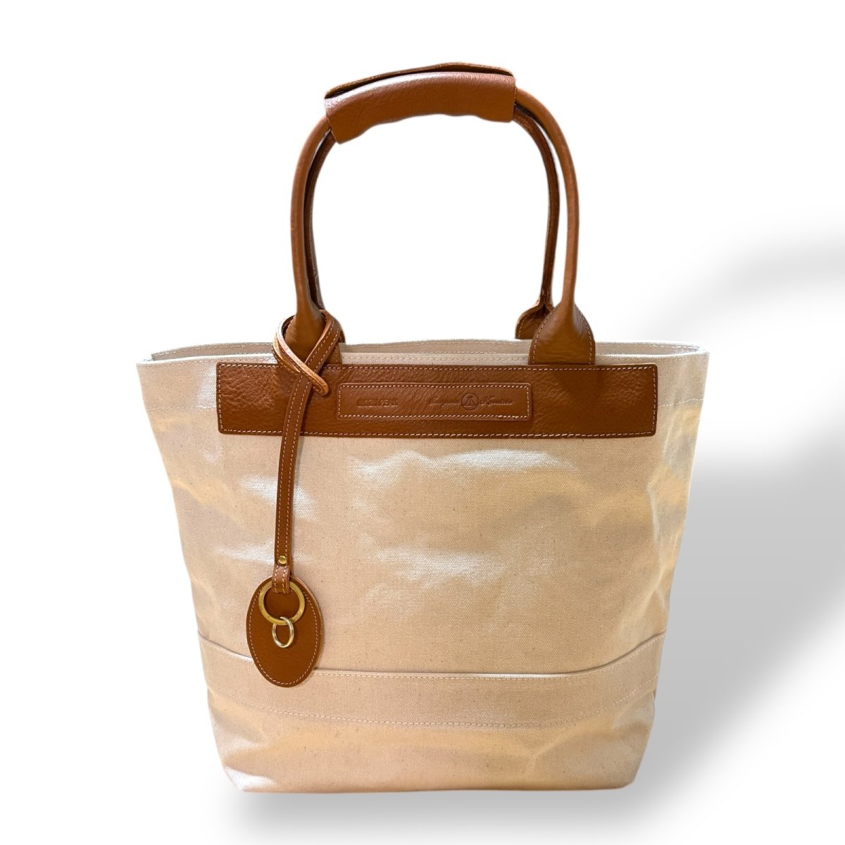 画像13: アーミーダックトラディショナルトート（アイボリー）選べるレザーハンドル１２色 (13)