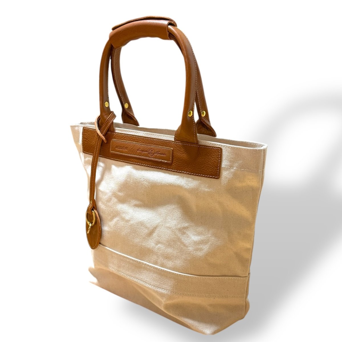 画像14: アーミーダックトラディショナルトート（アイボリー）選べるレザーハンドル１２色 (14)