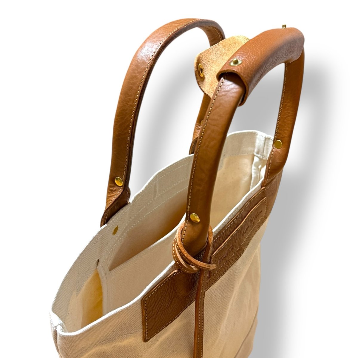 画像20: アーミーダックトラディショナルトート（アイボリー）選べるレザーハンドル１２色 (20)