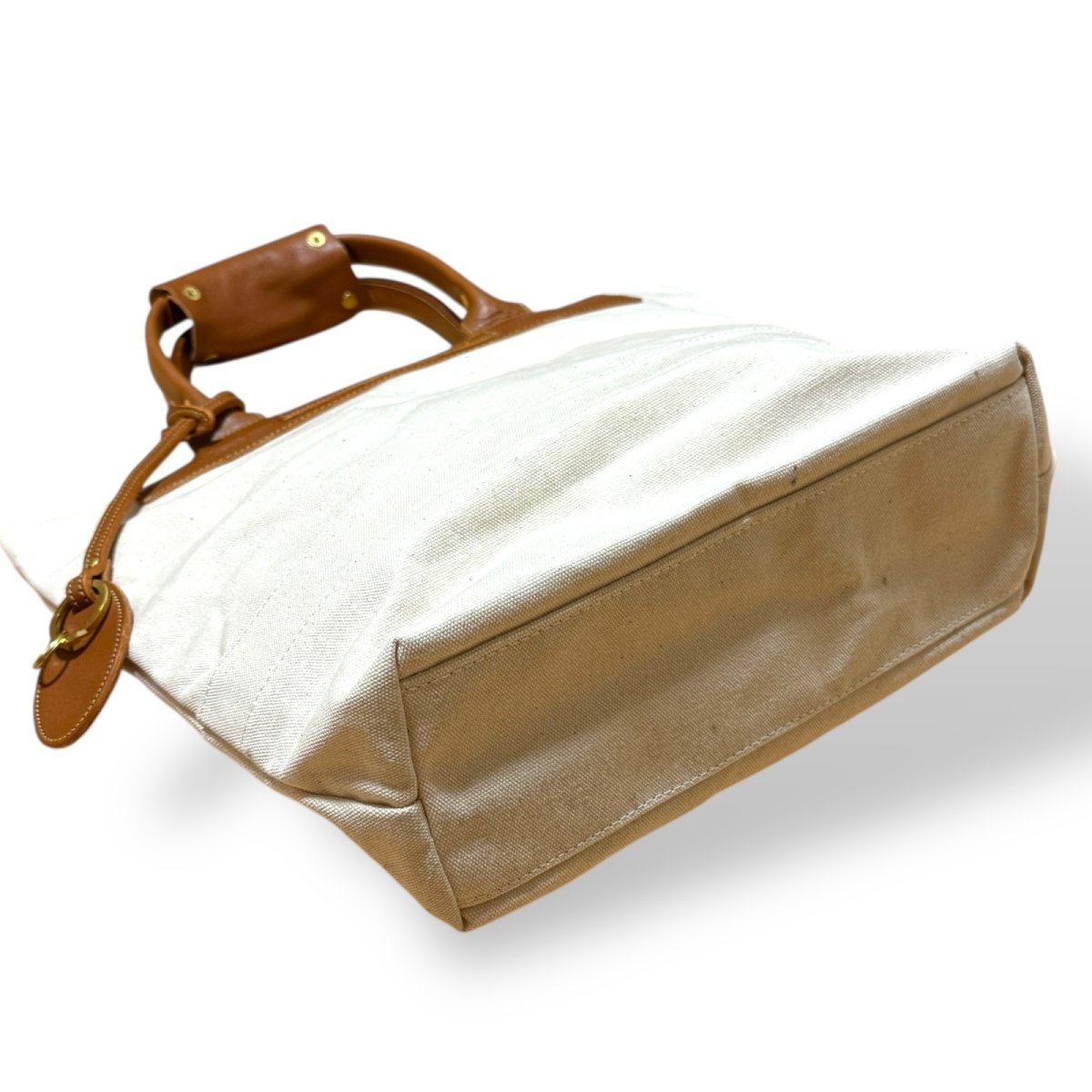 画像17: アーミーダックトラディショナルトート（アイボリー）選べるレザーハンドル１２色 (17)