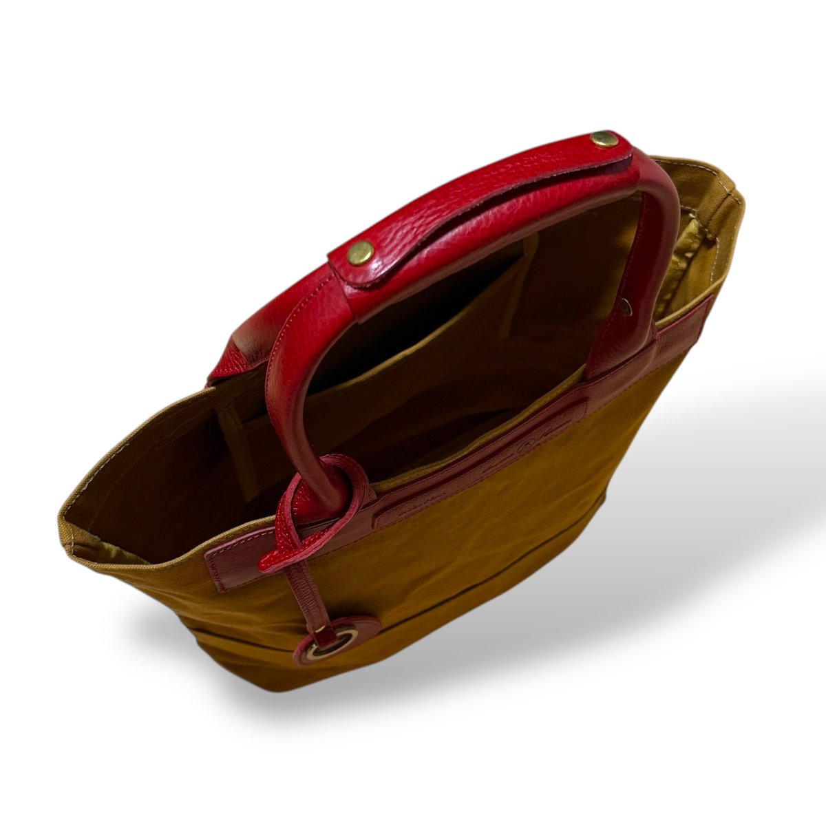 画像21: アーミーダックトラディショナルトート（キャメル）選べるレザーハンドル１２色 (21)