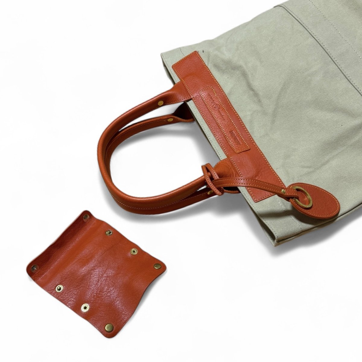 画像22: アーミーダックトラディショナルトート（サンドベージュ）選べるレザーハンドル１２色 (22)