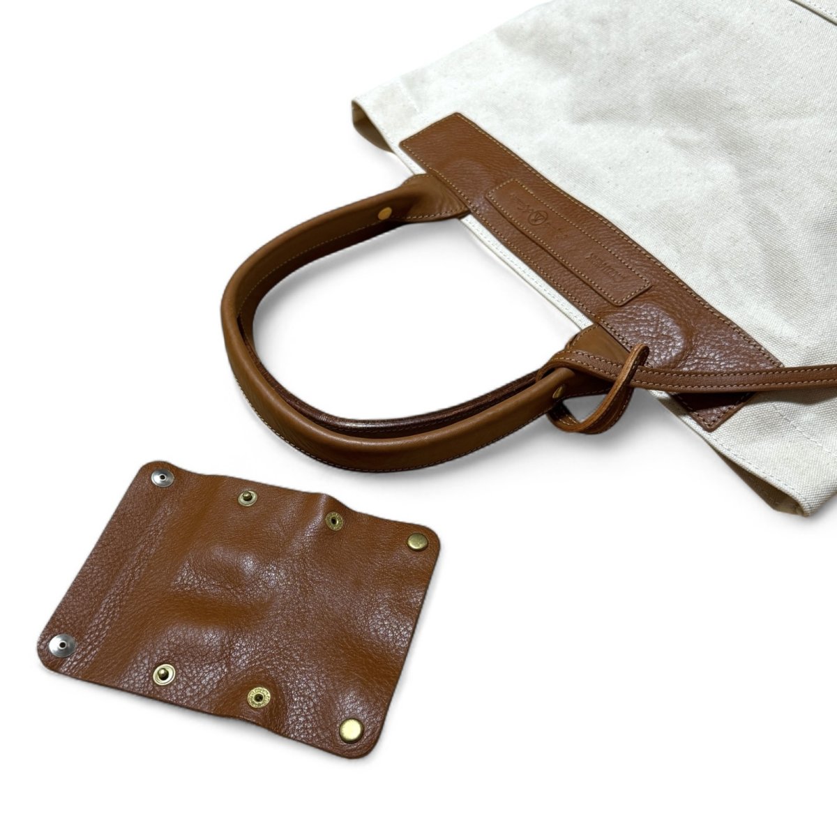 画像22: アーミーダックトラディショナルトート（アイボリー）選べるレザーハンドル１２色 (22)