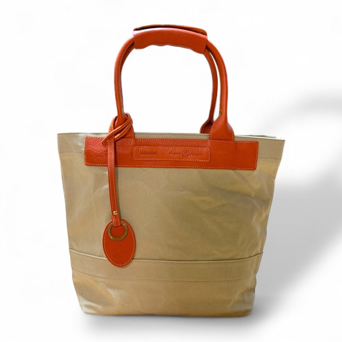 画像13: アーミーダックトラディショナルトート（サンドベージュ）選べるレザーハンドル１２色 (13)