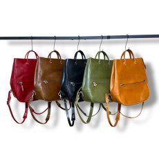 画像2: 4カラー/栃木オイルレザー2wayリュックPARTIRE（送料無料） (2)
