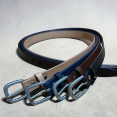 画像3: CLASSIC MILITARY BELT  24 /クラシックミリタリーベルト24mm幅ベルト/栃木レザー/サドルレザー/メンズ/レディース (3)