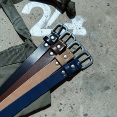 画像1: CLASSIC MILITARY BELT  24 /クラシックミリタリーベルト24mm幅ベルト/栃木レザー/サドルレザー/メンズ/レディース (1)