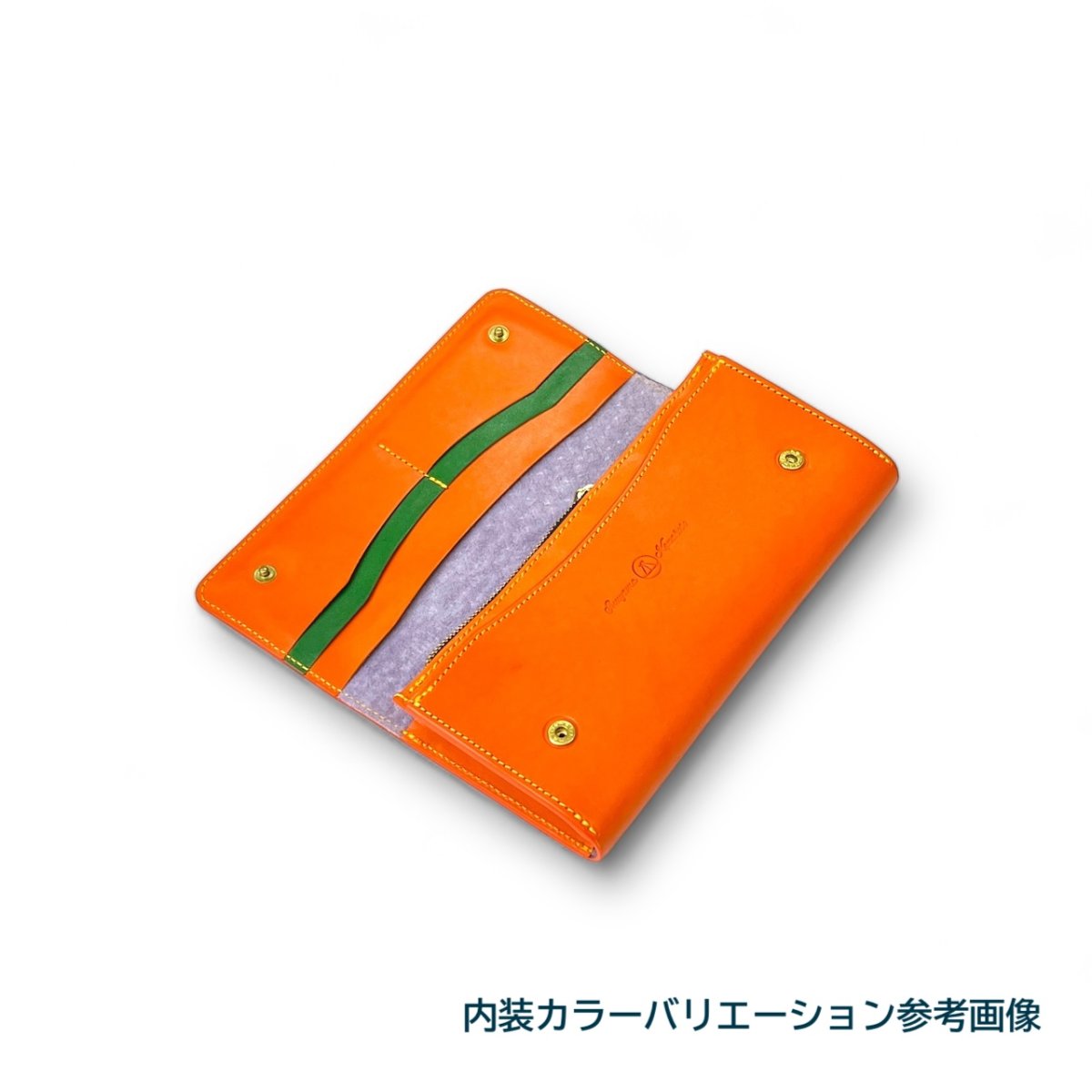 画像15: 10カラー/国産ヌメ革ロングウォレット/（送料無料） (15)