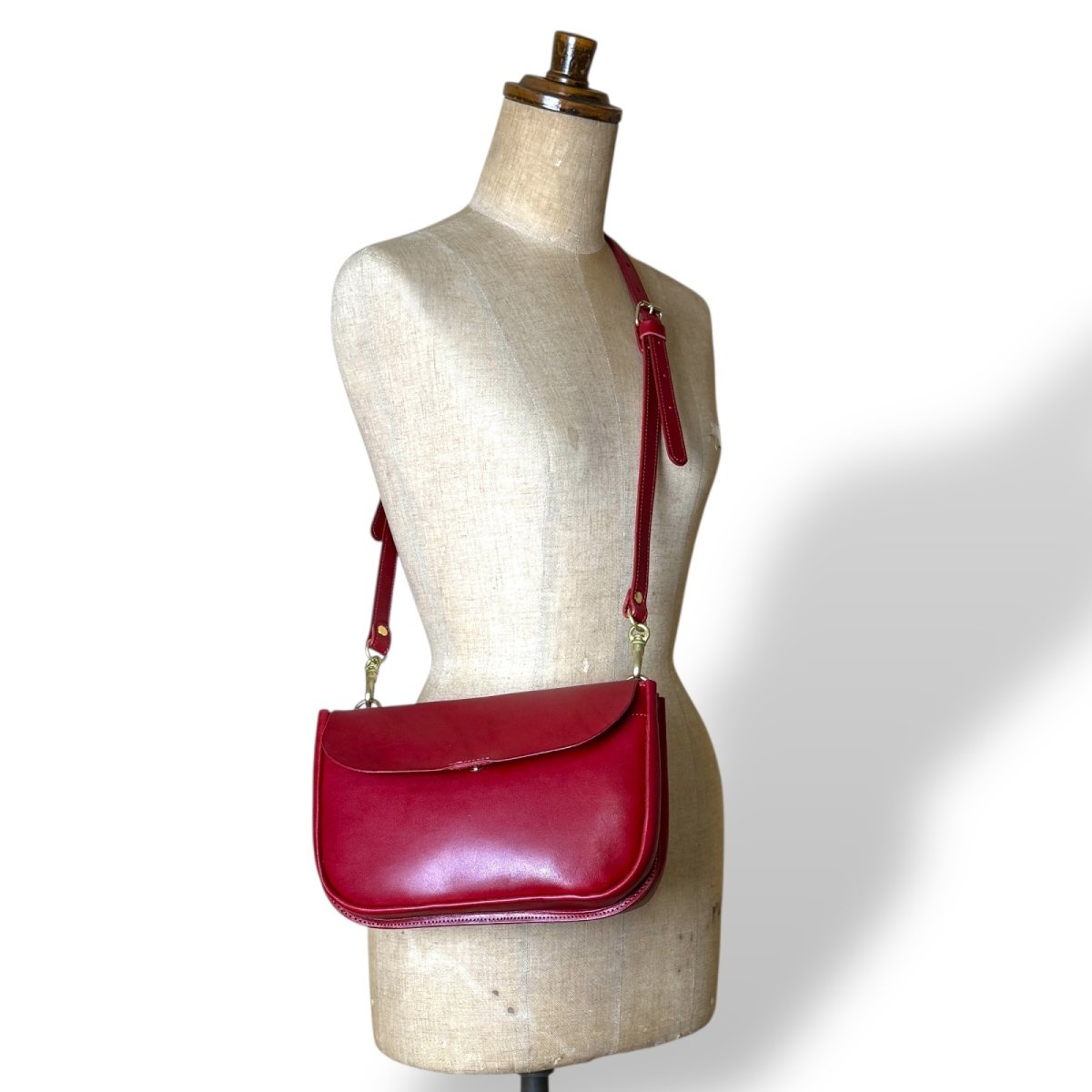 画像11: 5カラー/栃木オイルレザー/パーテーションショルダーバッグ/(送料無料) (11)