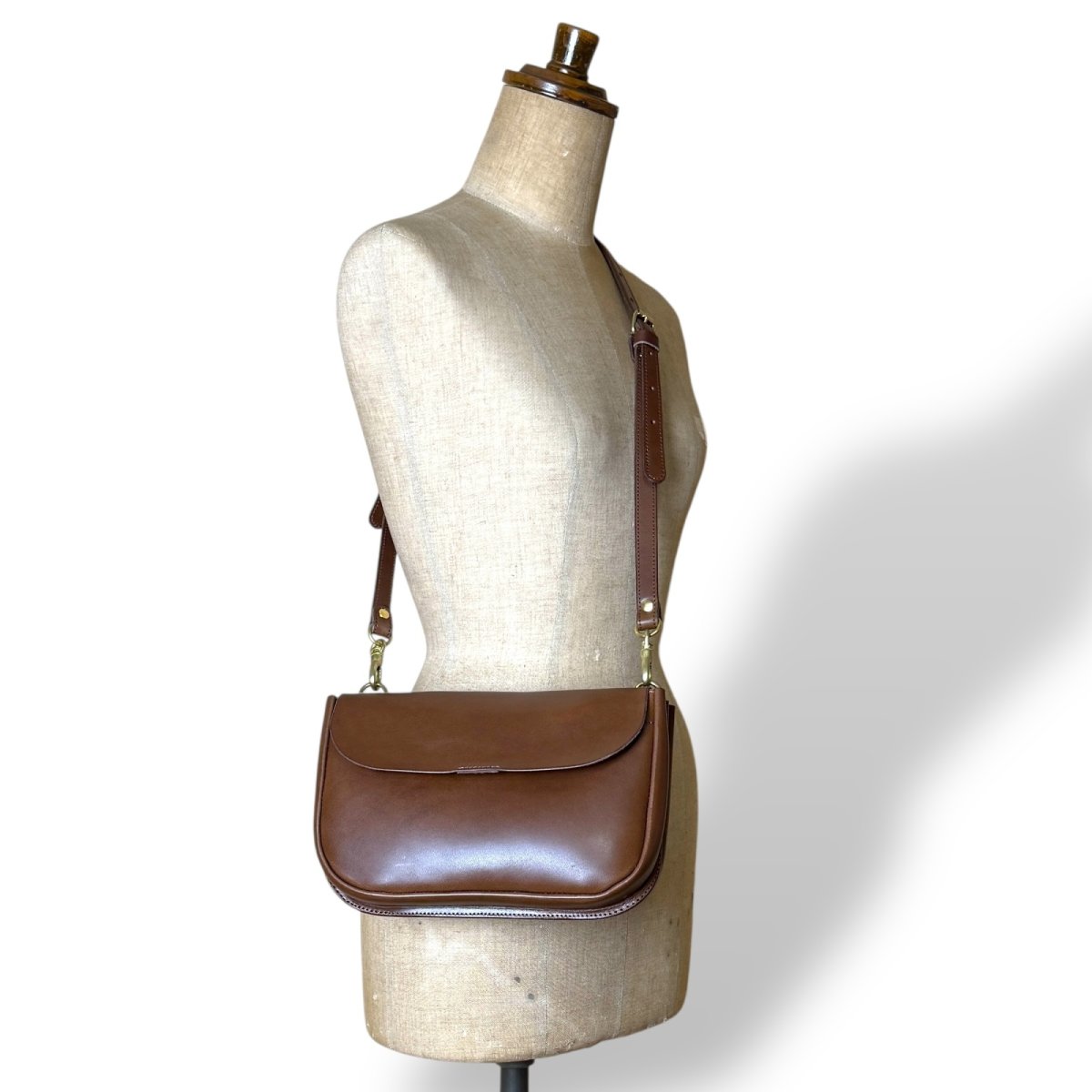 画像7: 5カラー/栃木オイルレザー/パーテーションショルダーバッグ/(送料無料) (7)