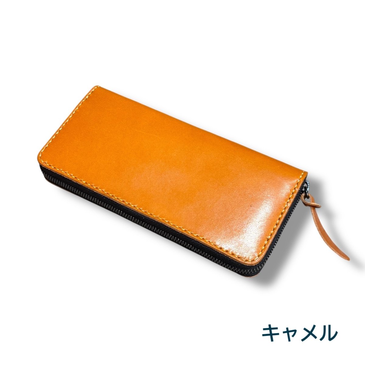 画像6: ラウンドファスナーロングウォレット／日本産フルタンニンレザー（送料無料） (6)