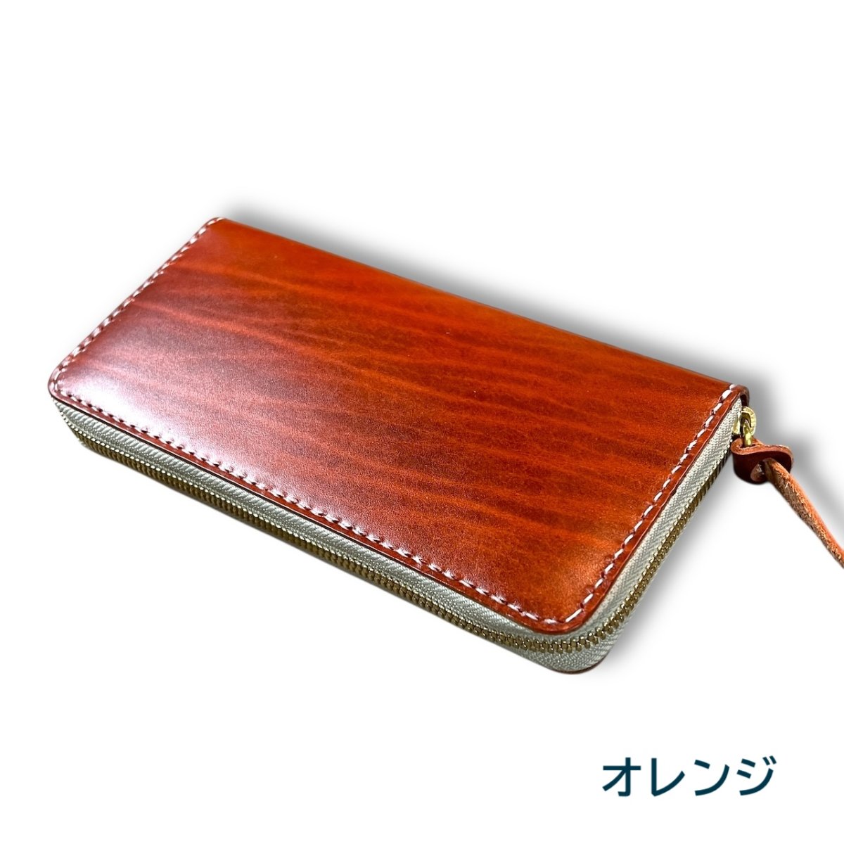 画像7: ラウンドファスナーロングウォレット／ベルギー産ルガトショルダーレザー（送料無料） (7)