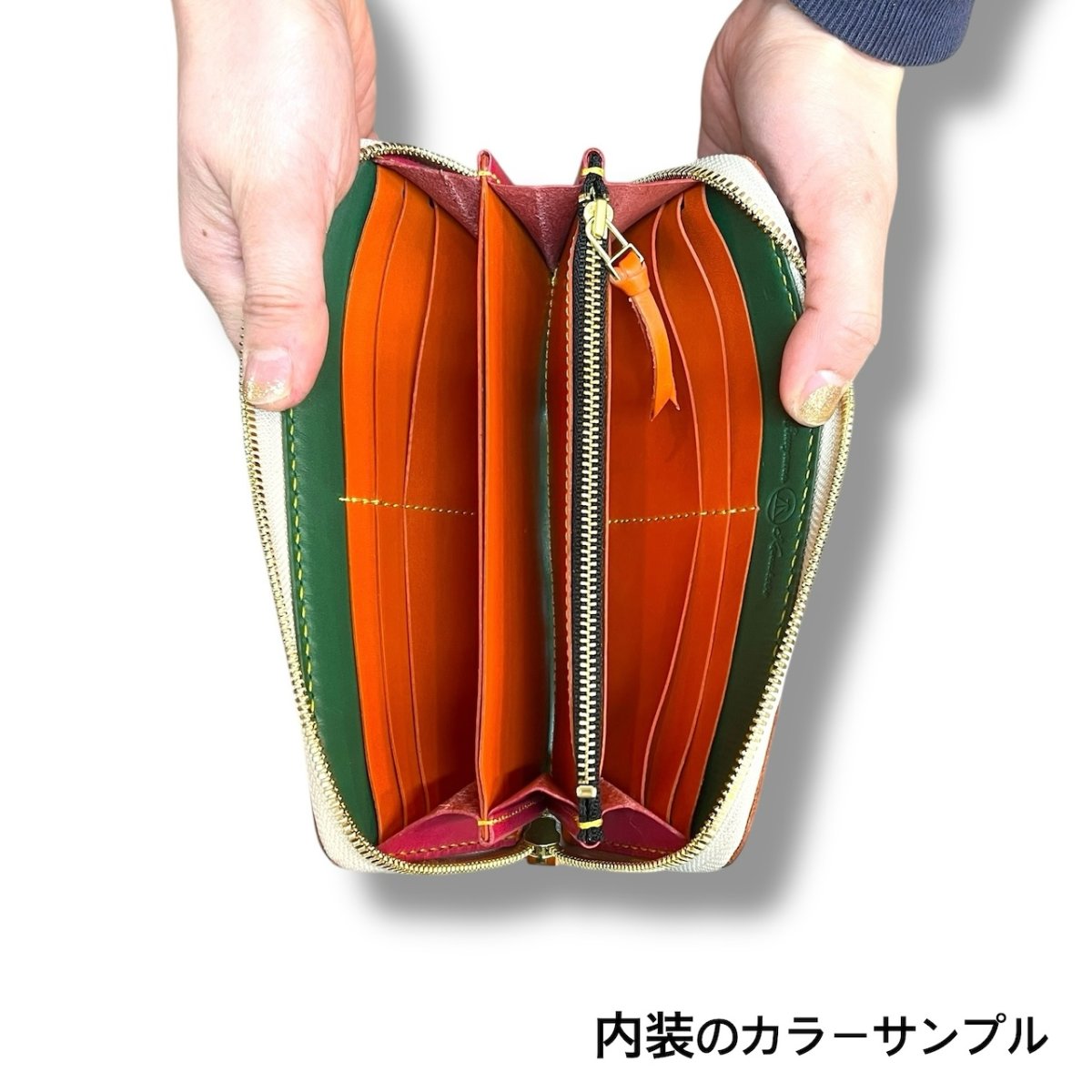 画像24: ラウンドファスナーロングウォレット／ベルギー産ルガトショルダーレザー（送料無料） (24)