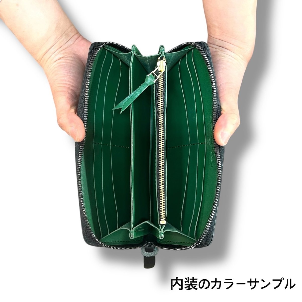 画像22: ラウンドファスナーロングウォレット／ベルギー産ルガトショルダーレザー（送料無料） (22)