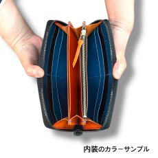 画像23: ラウンドファスナーロングウォレット／イタリア産アリゾナレザー（送料無料） (23)
