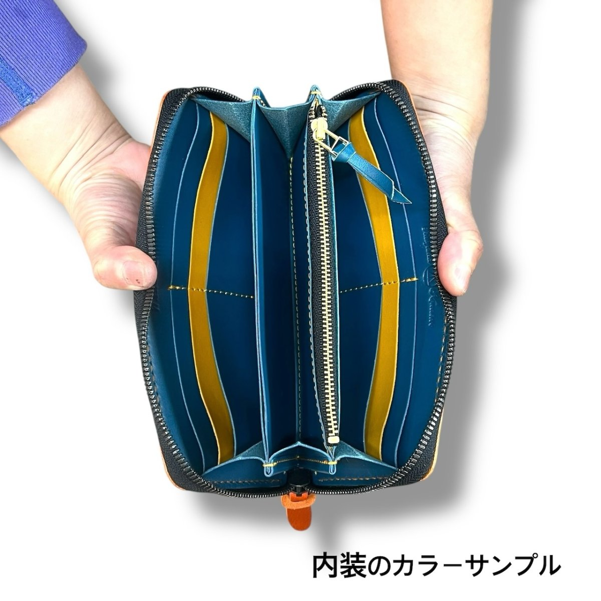 画像20: ラウンドファスナーロングウォレット／ベルギー産ルガトショルダーレザー（送料無料） (20)