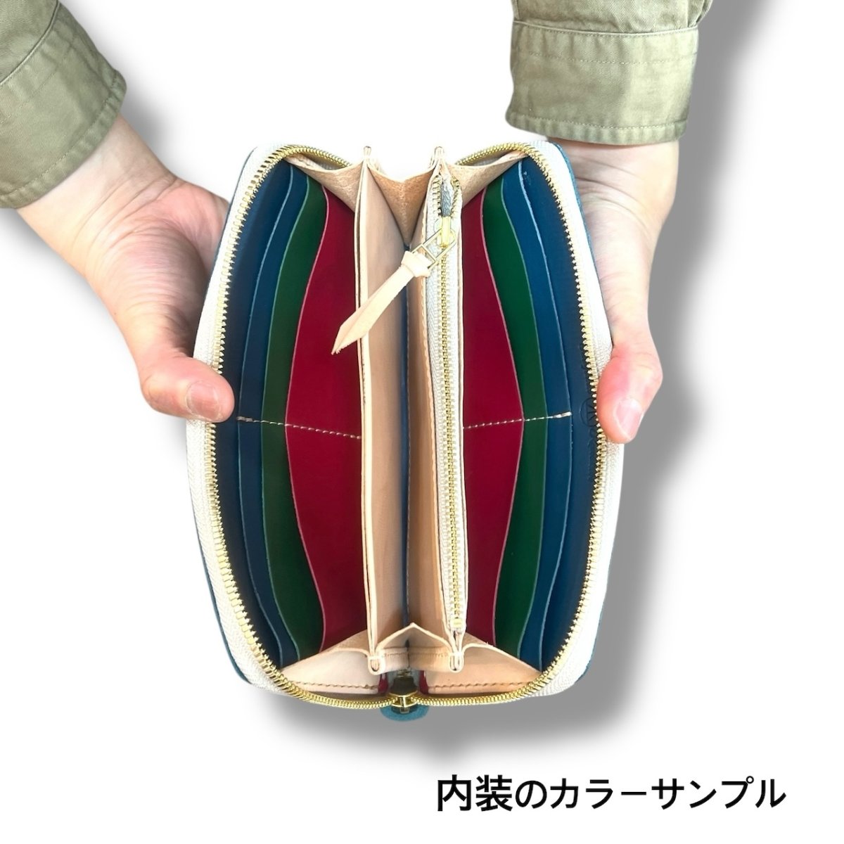 画像18: ラウンドファスナーロングウォレット／ベルギー産ルガトショルダーレザー（送料無料） (18)