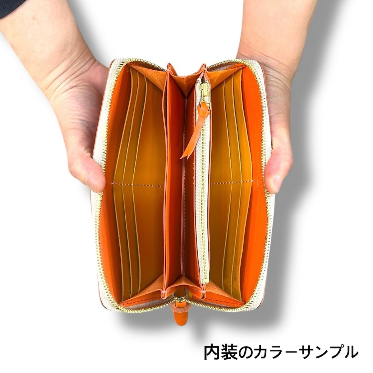 画像12: ラウンドファスナーロングウォレット／ベルギー産ルガトショルダーレザー（送料無料） (12)