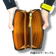 画像18: ラウンドファスナーロングウォレット／イタリア産アリゾナレザー（送料無料） (18)
