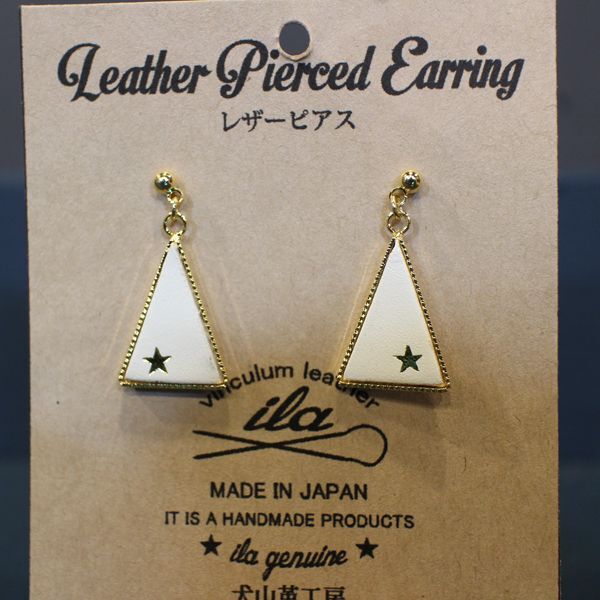12カラー/レザーピアス/トライアングルSTAR 12カラー/レザーピアス/トライアングルSTAR