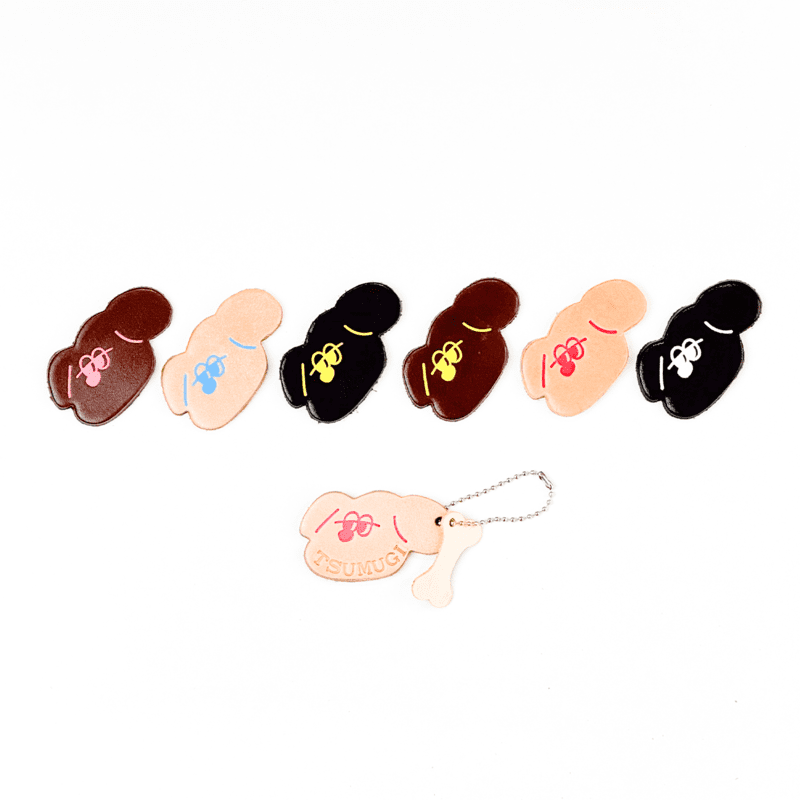 [イヌ]組み合わせ自由/革のネーム入りミニチャーム
